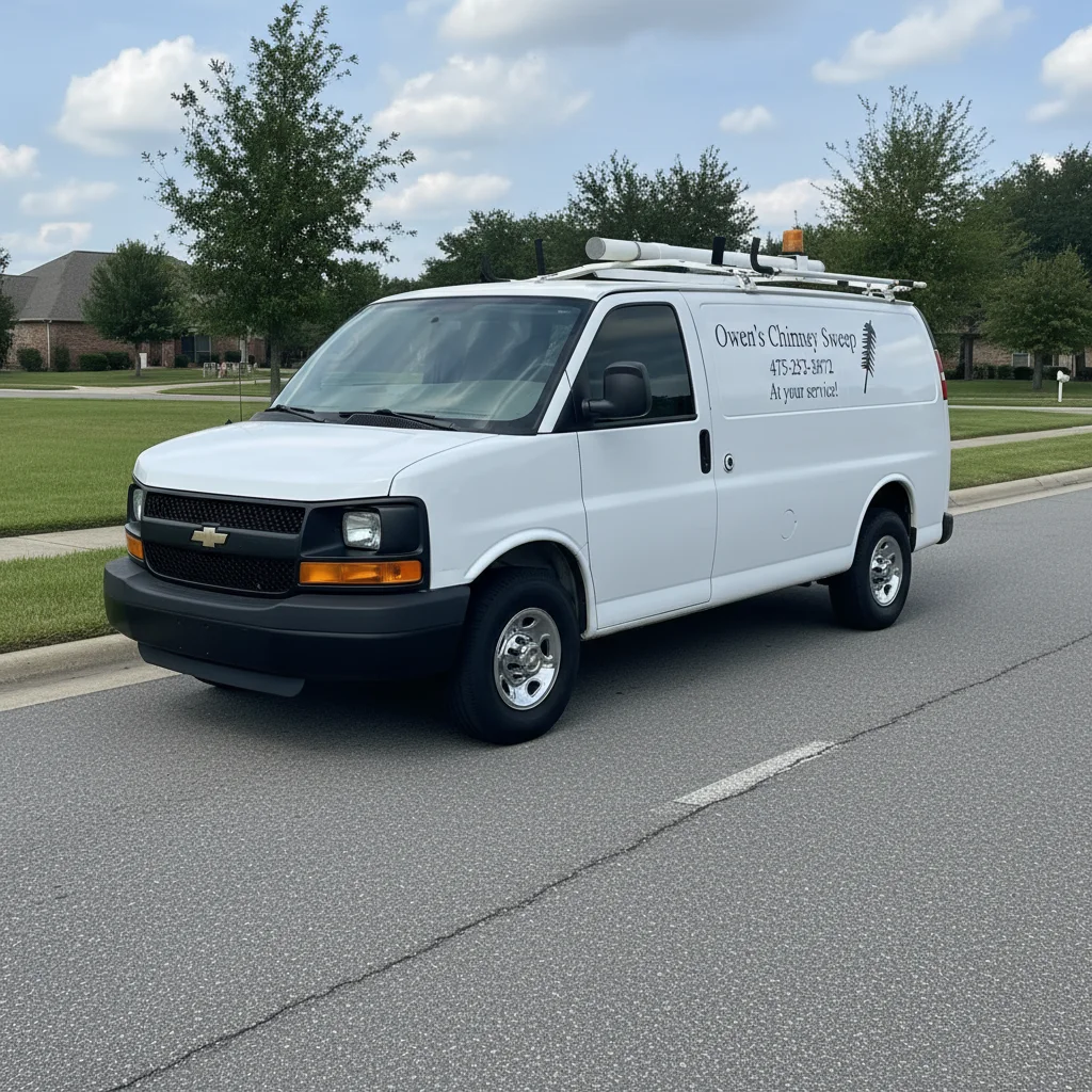 Owen's Chimney Sweep service vehicle ready to serve Norwalk CT